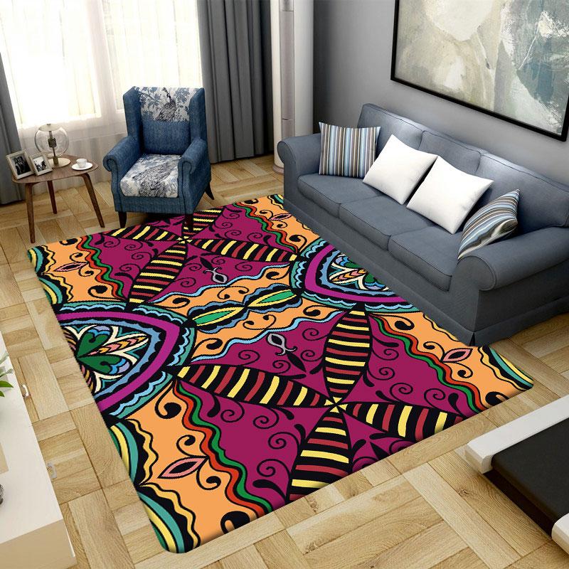 Carpet Living Room Bedroom Non-slip Rug Bohemian Moroccan Ethnic Doormat Gypsy Home