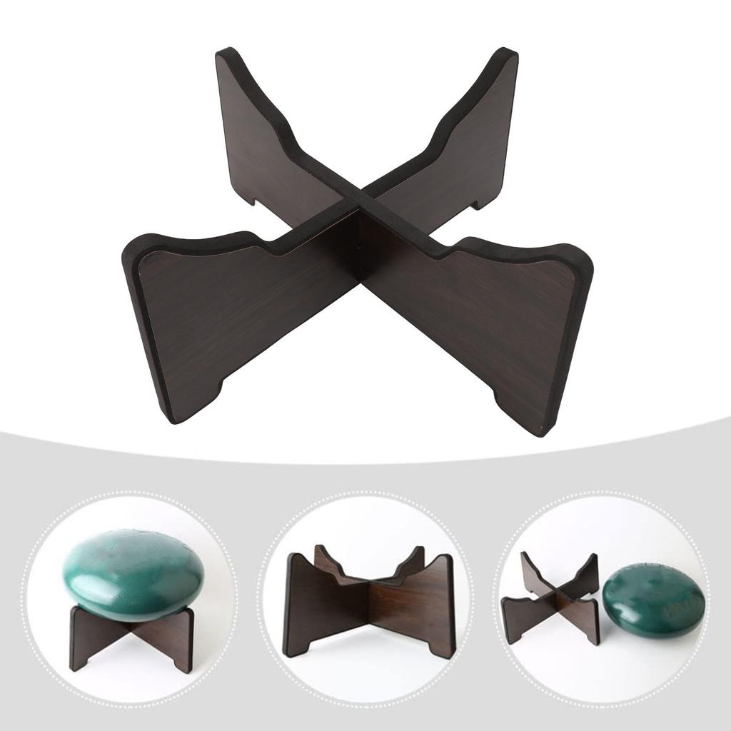 Tongue Drum Bracket Rosewood and Sponge Detachable Portable Hand Pan Drum Display Holder