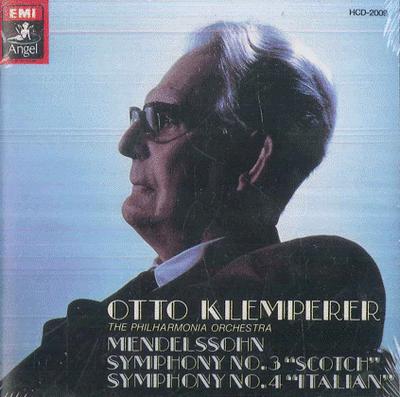 CD OTTO KLEMPERER PHIHARMONA ORCHESTR  Mendelssohn Symphony No 3 Scotch   HCD2009 ANGEL Japan Classical Used