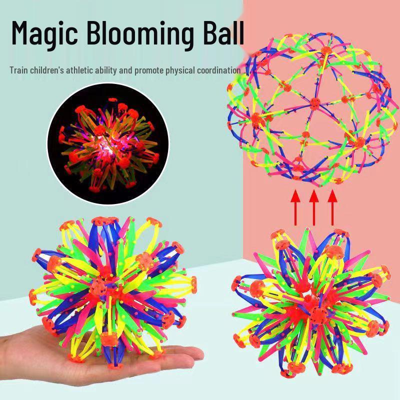 Magic Expanding Flower Ball: Elastic Retractable Toy for Kids - Encourages Learning & Parent-Child Interaction
