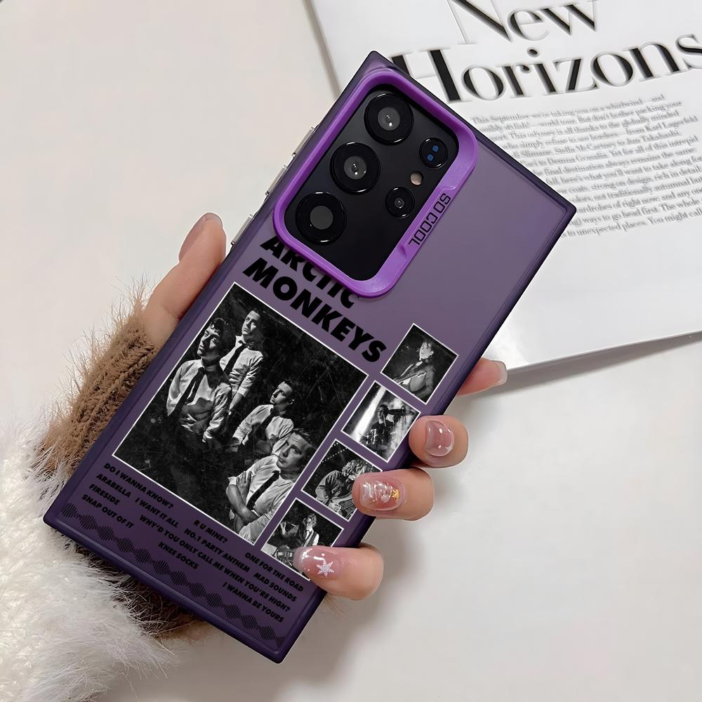 

Rock Arctic M-Monkeys Phone Case For Samsung Galaxy S25 Edge S24 S23 S22 S21 S20 Ultra Funda Silicone Silver Cover Galaxy S24plus
