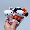 Anime Cartoon MINI Hello Kitty Doll Plush Toy Ballet Pink Bow Kitty Pure Black White KT Schoolbag Pendant Decoration girl Gift