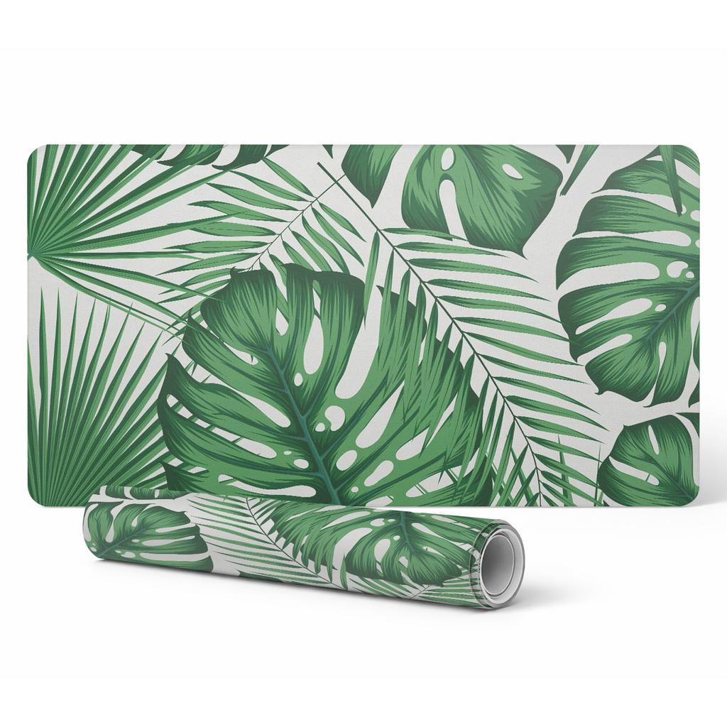 Universal Protective Mat for Computer Equipment Tropical Leaves 90X45 Cm