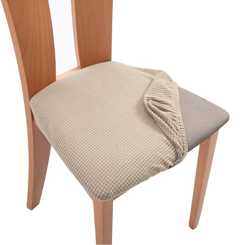 Morse Polar Fleece Potah na polštář na židli Strečový Levný Jídelní polštář Potah na sedák Bez chrániče opěradla Pro kuchyňské židle Hotel Domov