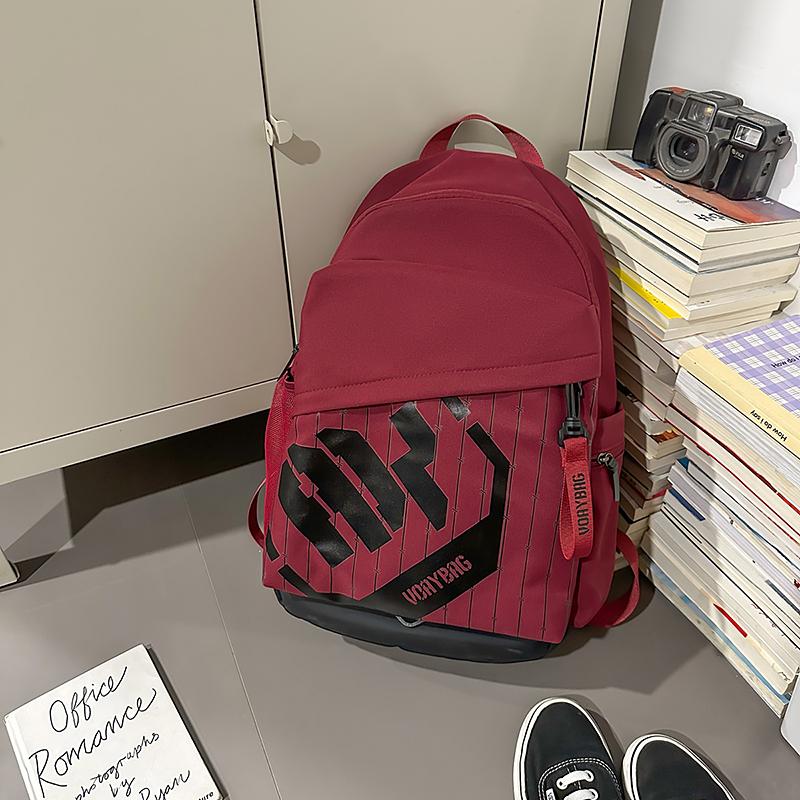Men Letter Backpack Women Lightweight Large Capacity Backpack