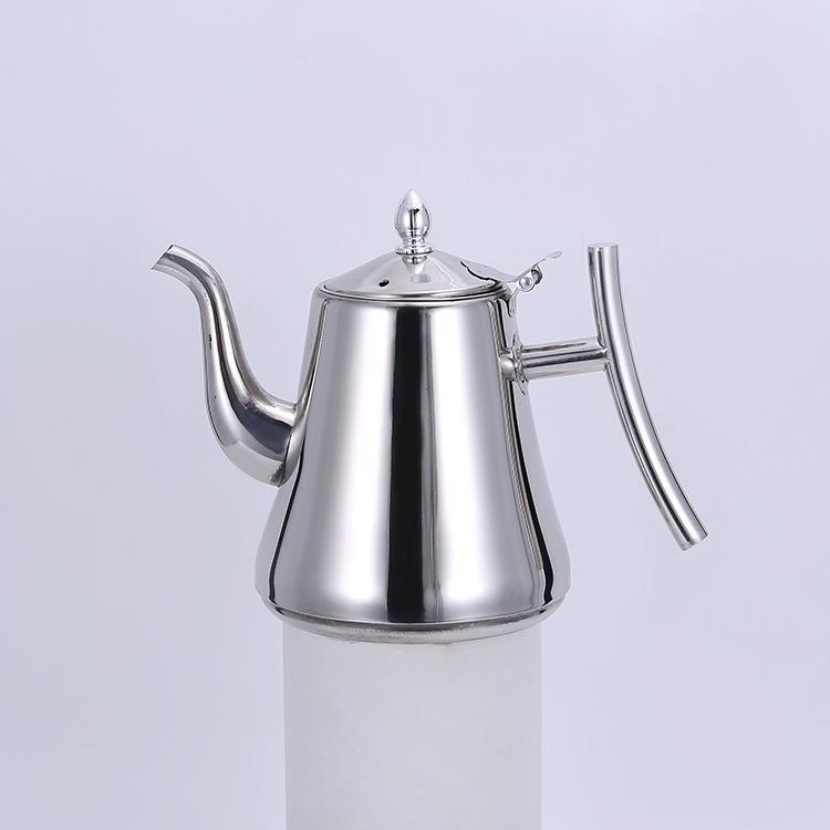 Stainless Steel Kashi Flower Tea Kettle with Filter - Ideal for Hotels, Restaurants, and Teahouses.
