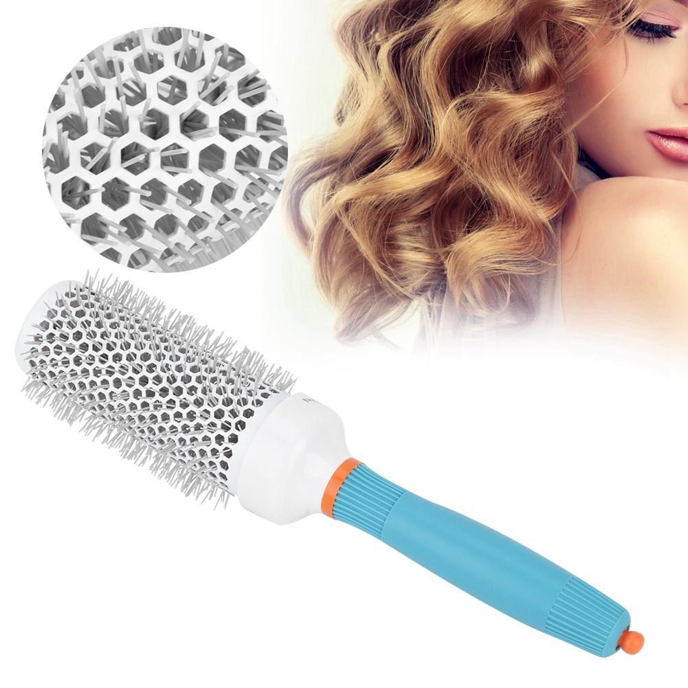 Aluminum Tube Roller Comb Round Hairdressing Comb Hair Styling Comb Hairstyle Tool 45#
