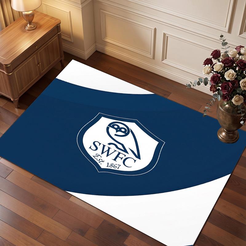 Tappeto in Cristallo di Velluto con Stampa del Sheffield Wednesday Football, Comodo Assorbente d'Acqua Antiscivolo per Pavimenti Interni