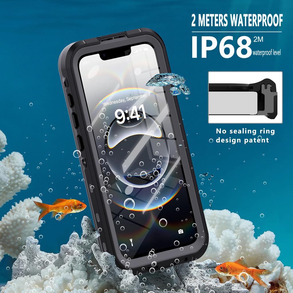 IP68 Waterproof Magnetic Case For iPhone 17 16e 16 15 13 Pro Max , 16 15  Plus Phone Cases Dustproof Protection 360 Full Cover