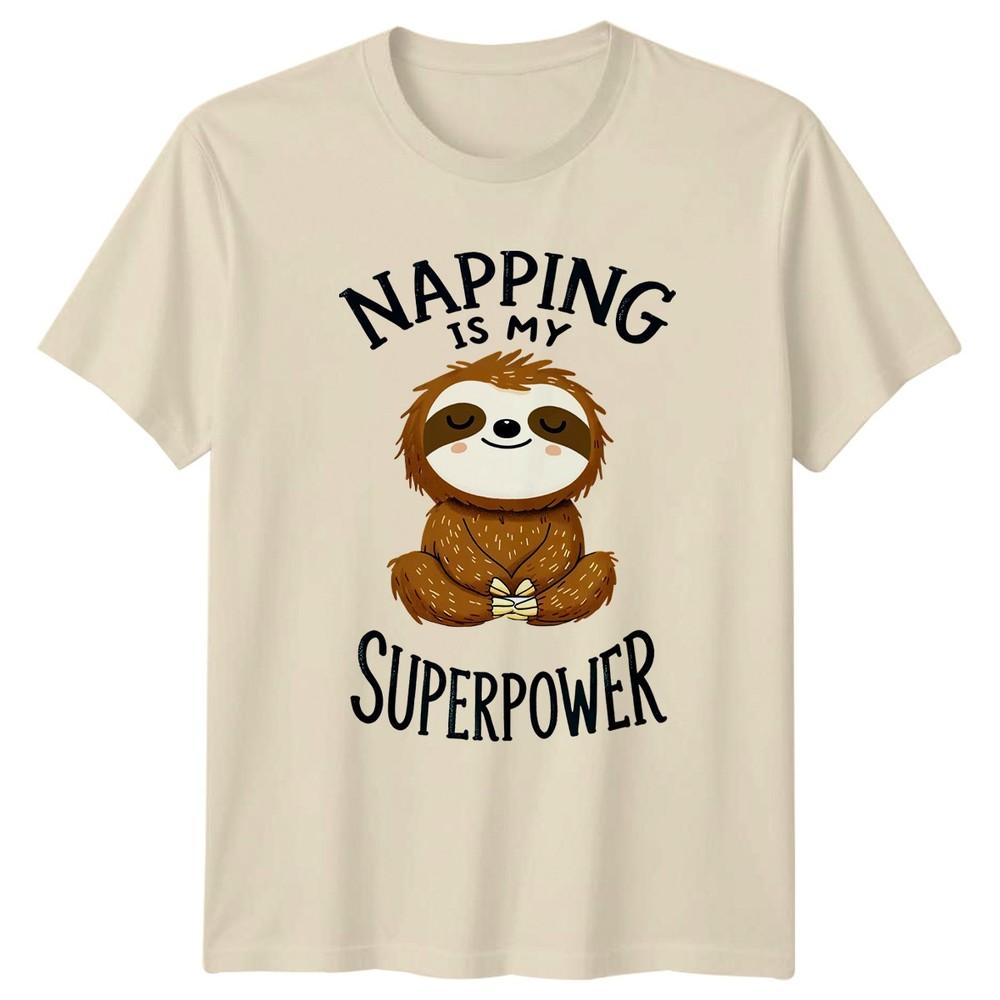 Napping Is My Superpower TShirt Sloth Animal Lover