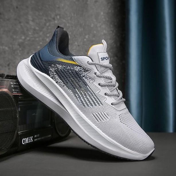 Men's shoes spring and summer men's breathable mesh casual sports shoes trendy versatile non-slip running shoes