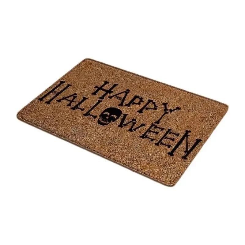 Witch Pumpkin Printed Floor Door Mat Non Slip Super Absorbent Kitchen Rugs Halloween Home Decor Entrance Carpet Drying Footpad