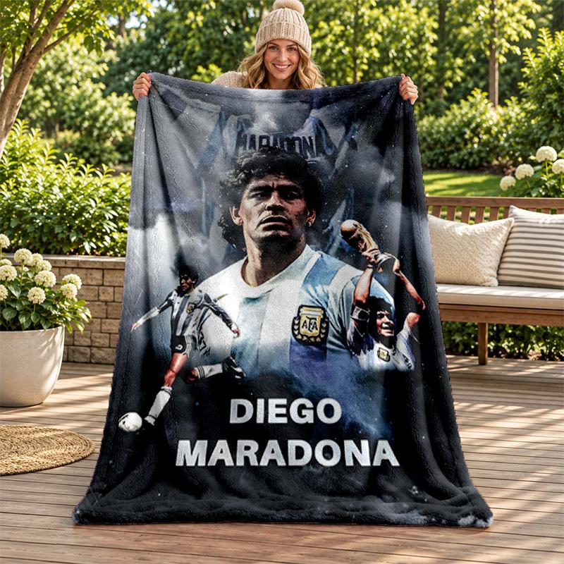 Diego Maradona blanket Flannel Blanket Soft Cozy Plush Throw for Sofa Bed Lightweight Home Decoration Gifts for Christmas various holidays