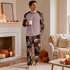 Herr Halloween Pyjamas Set Långärmad Rund Hals Casual Bekväma Sovkläder