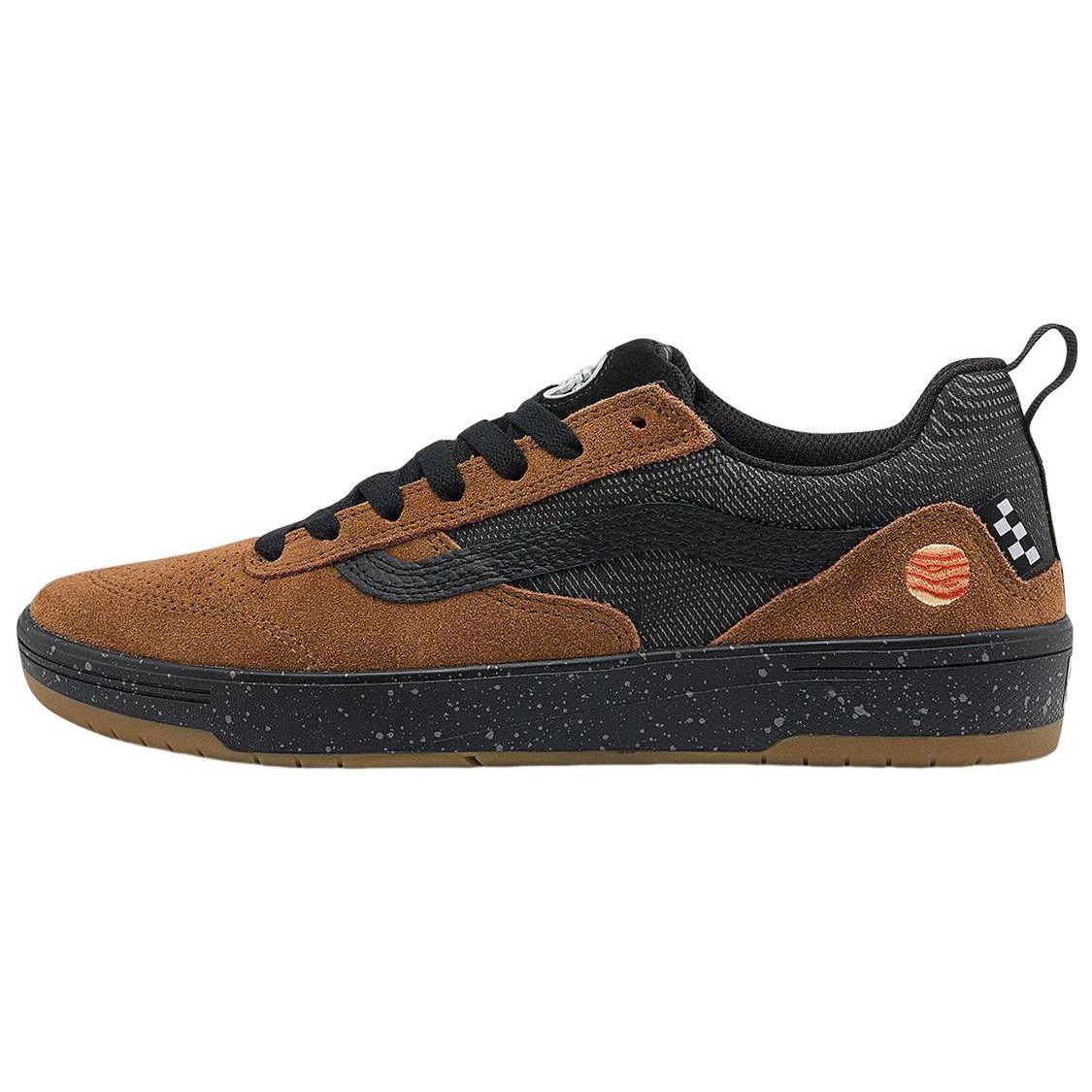 Vans Zahba Slip Resistant Durable Low Top Skate Shoes Unisex Sneakers Black Brown VN0007QQBF01 41
