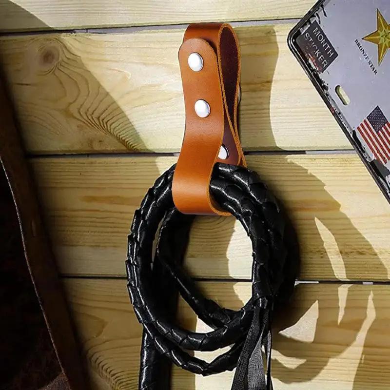 Outdoor PU Leather Horse Riding Whip Holder with Lanyard