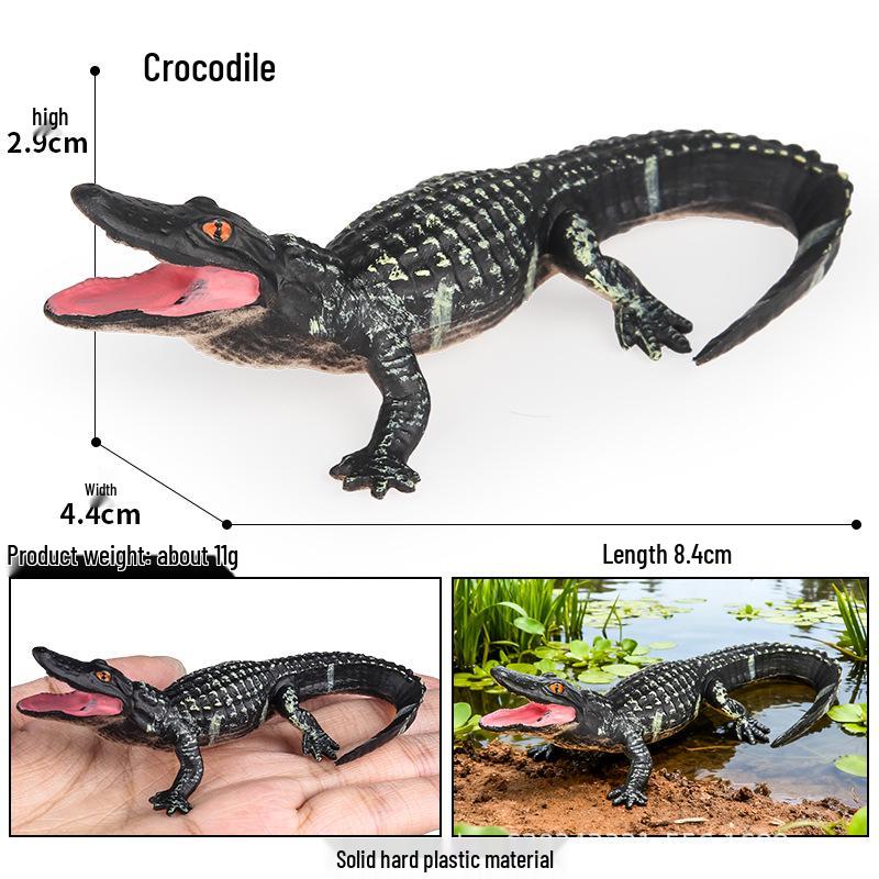 Children s Solid Plastic Crocodile Model - Educational Animal Toy for Cognitive Learning