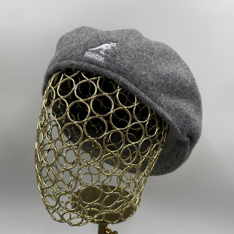 7Colors Forward Hat Imitation Wool Kangaroo Beret Embroidered Beret Cap