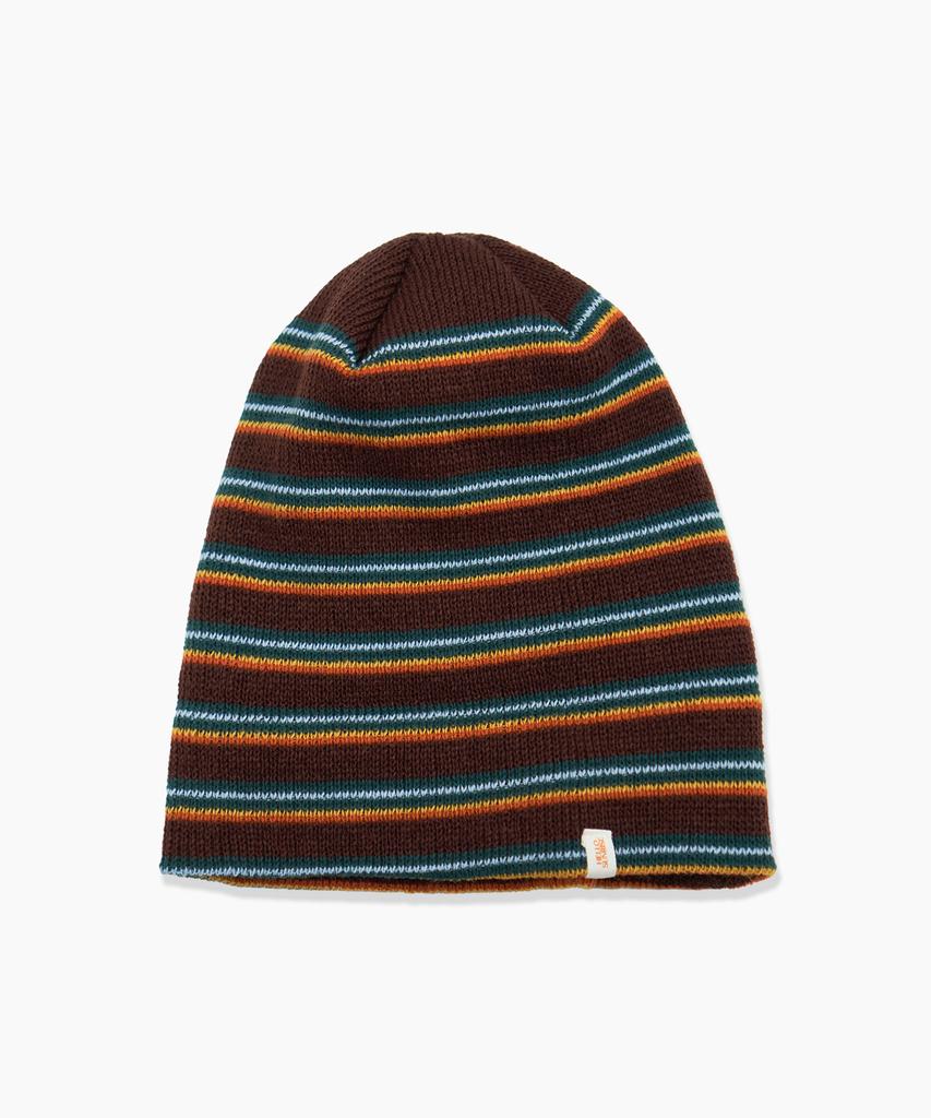 HELLO SUNRISE Hs Multi Stripe Beanie_Brown