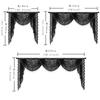 European Style Tassel Lace Window Valance Short Curtain Head Living Room Bedroom Dining Valance Pelmet Windows Swag Curtain