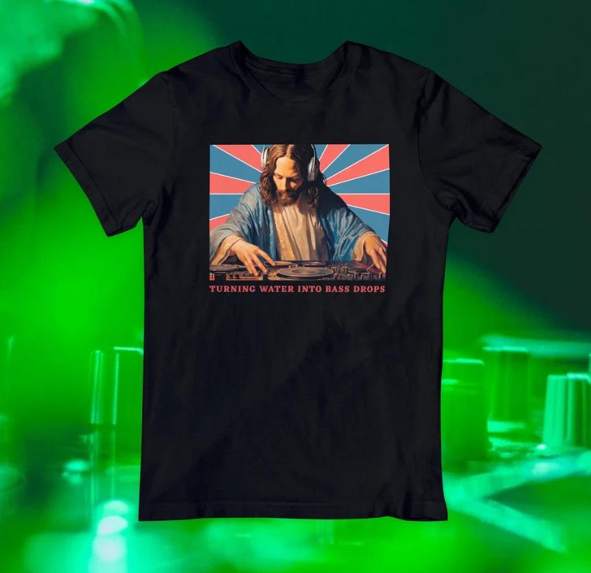 DJ Jesus Shirt, Jesus Meme T-Shirt, Funny Gift For DJ Size S-5XL S