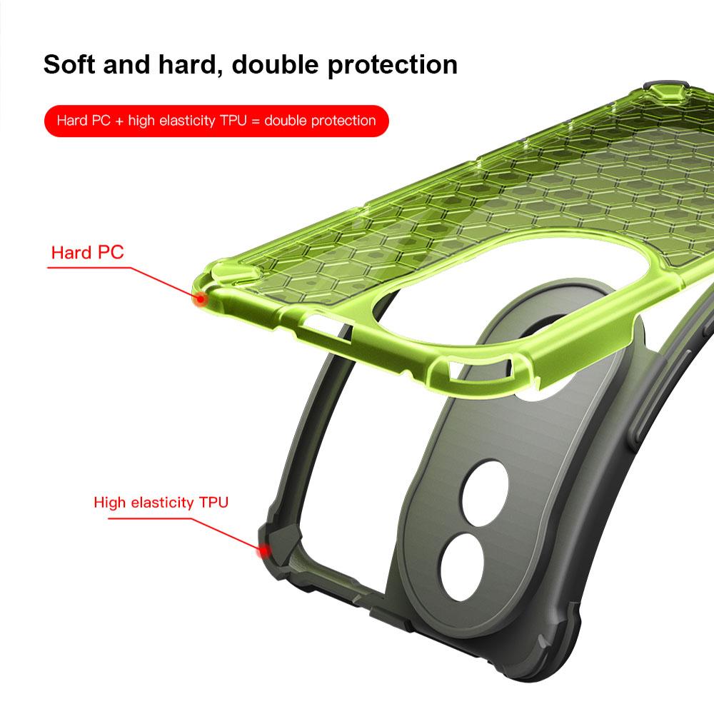 KEYSION Wstrząsoodporne etui Armor dla VIVO V50 5G Miękki silikon+PC Przezroczysty plaster miodu Tylna obudowa telefonu dla VIVO V50 5G