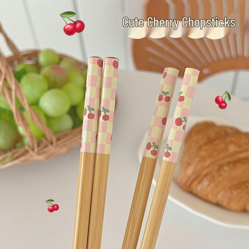 

Cherry Blossom Cartoon Bamboo Chopsticks