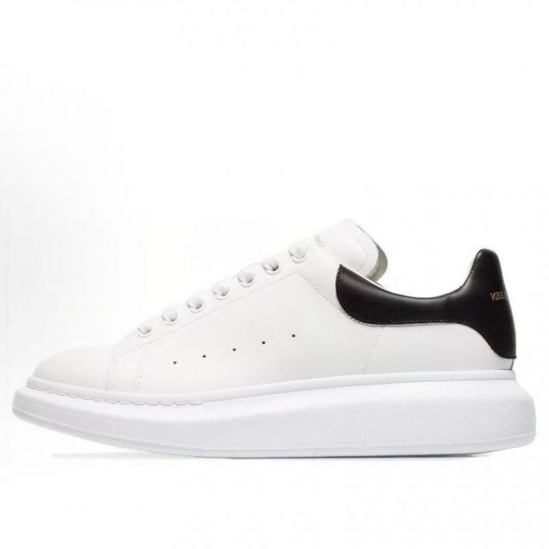 Original Mcqueen White Shoes Cowhide Versatile Board Shoes Men'S And Women'S Platform Muffin Shoes Increased By 5Cm