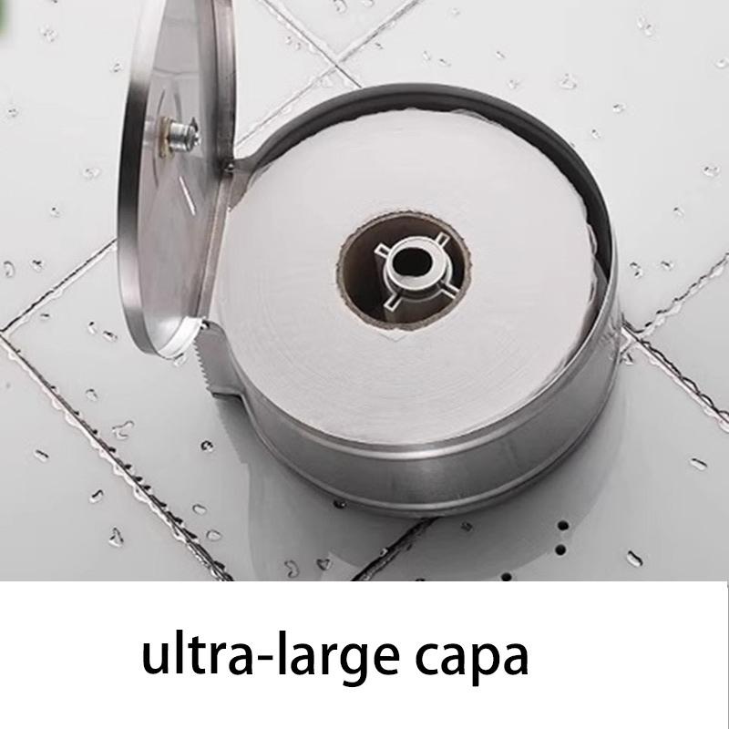 Large Tissue Box Stainless Steel Roll Toilet Paper Case Wall Napkin Box Supplies Organizer Storage Boxes Holder Home Decor
