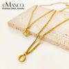 EManco Stainless Steel Initial Necklace DIY A-Z Letter Pendant Simple Fashion Accessories