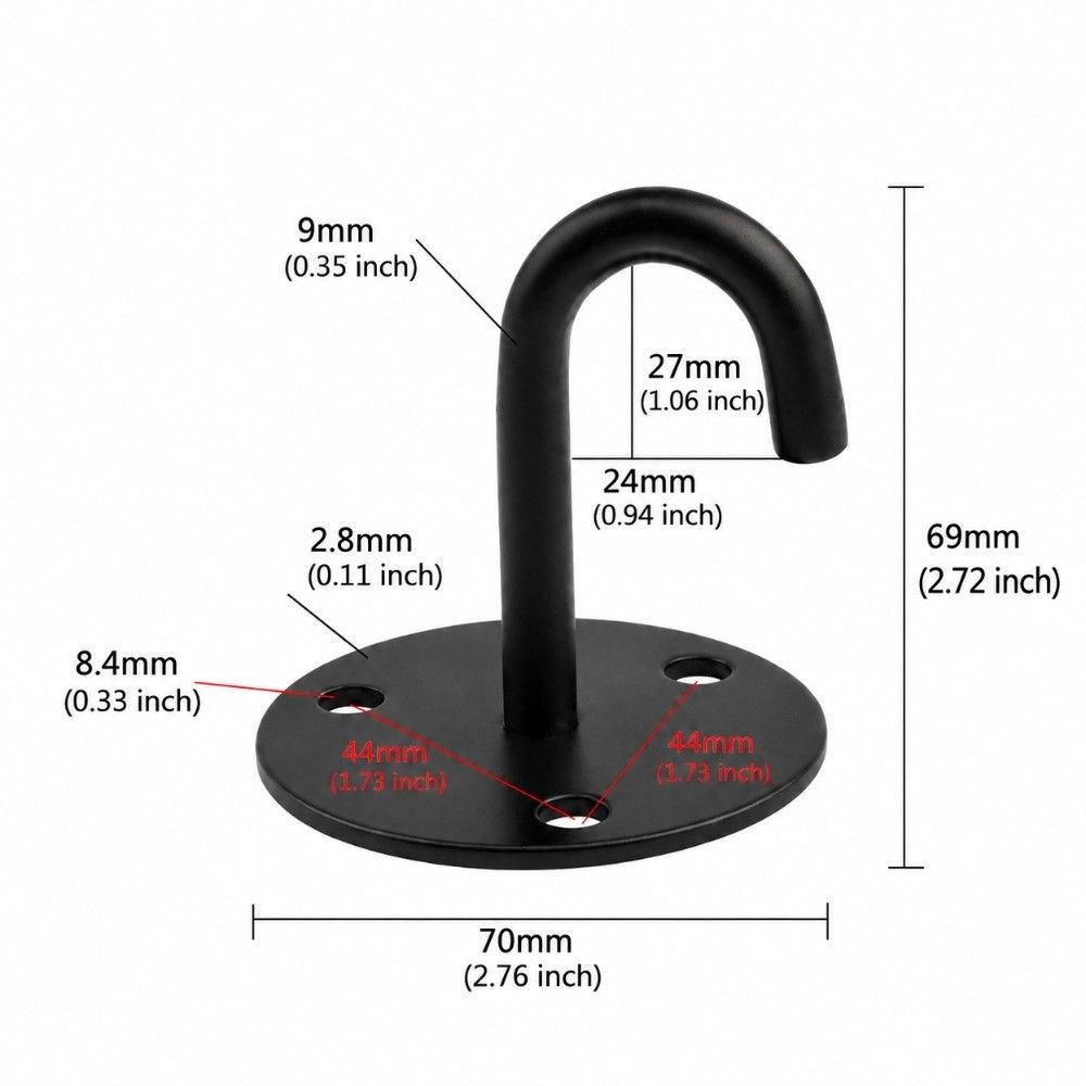 5 Pcs Stainless Steel Ceiling Mount Hanger Heavy Duty J Shaped Hook Indoor Outdoor Use