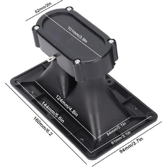 Пьезоэлектрический рупорный твитер, 75-150 Вт, двойной привод, керамический рупор широкой направленности, сменный, высокочувствительный рупорный твитер-динамик для караоке-колонок/DJ