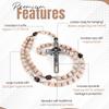 Italian-made rosary, Pope Francis, Vatican, Roman Saint, medal, cross, Saint Benedict, patron saint of students, Christianity, faith, veneration of