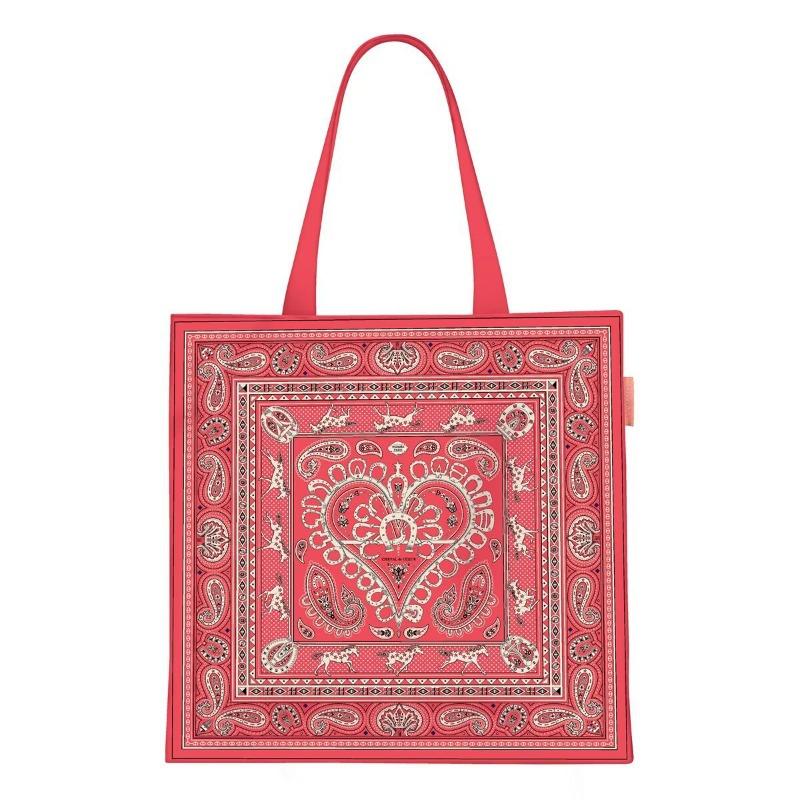 Printed Canvas Bag Women's Hand Bag Large Capacity Student Tutoring Shoulder Bag