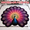 Soft Peacock Carpet Non-slip Bathroom Floor Mat Portable Blanket  for Living Room Tea Table Bedside