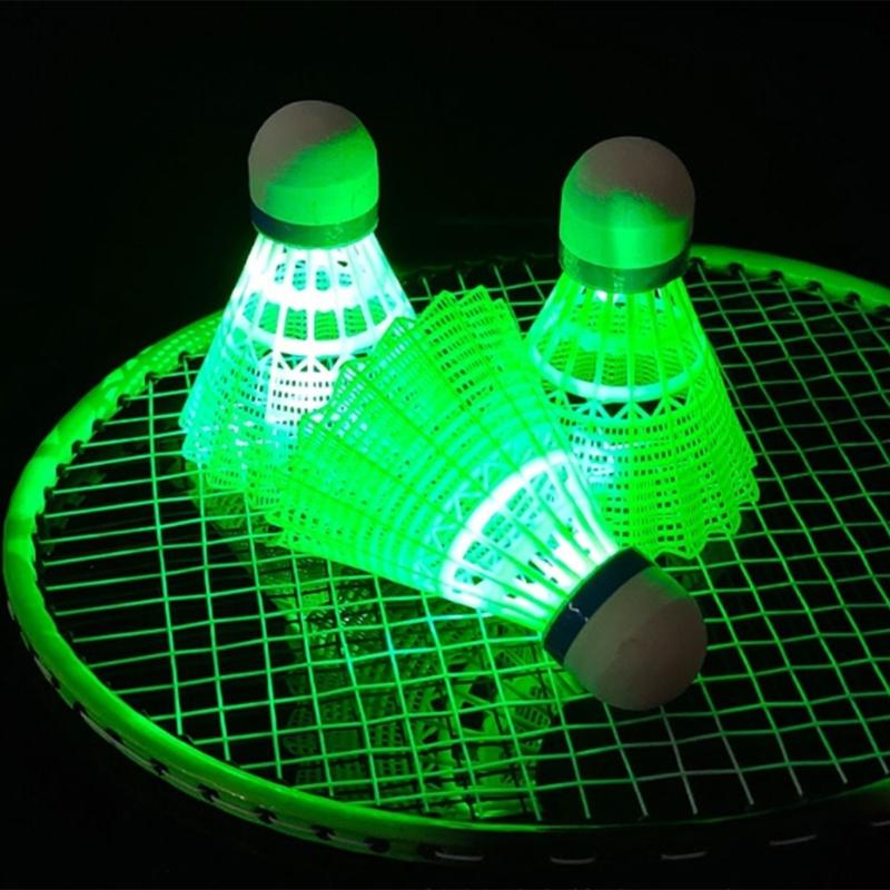 4Pcs Nylon LED Badminton Shuttlecocks Badminton Indoor Outdoor Sport Training Badminton for Ball Training Game Tool Kits