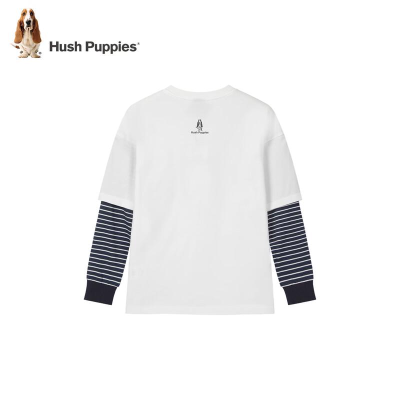 Hush Puppies Jungen Langarm Rundhals-T-Shirt mit Fake-Zweiteiler