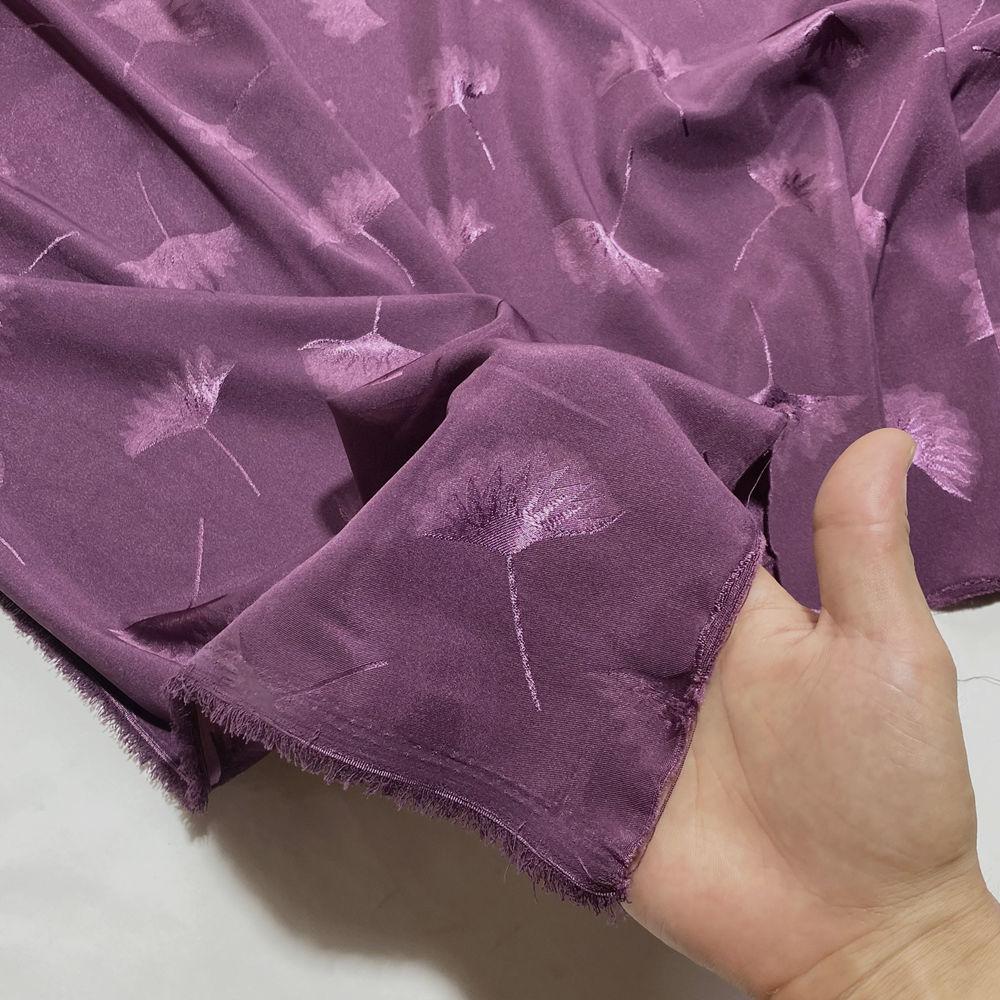 Stretch Imitation Acetic Acid Jacquard Fabric Flower Printed By Meter for Wedding Dress Clothes Skirt Cheongsam Sewing Cloth Red