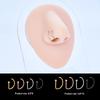 10pcs G23 Titanium Piercing Nose Ring D-shaped Medical 18G 20G Tragus Helix Stud Hoop Septum Earring Body Jewelry