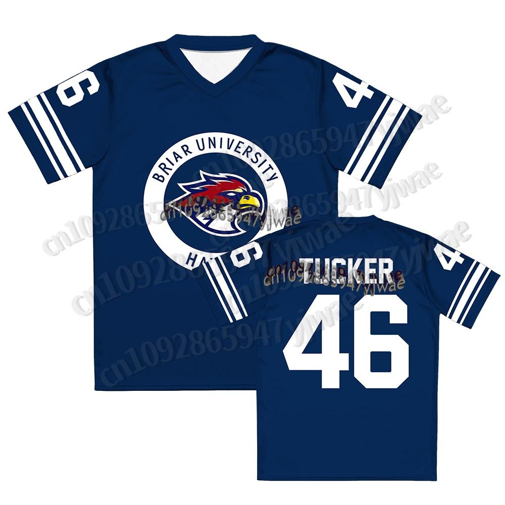 Women Off Campus Briar University Jersey Graham 44 22 DI LAURENTIS 66 Tucker46 T-shirt V-neck Short Sleeve Men Tees 3D Print