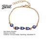 Mediterranean Good Luck Bracelet Evil Eye Hand of Fatima Women