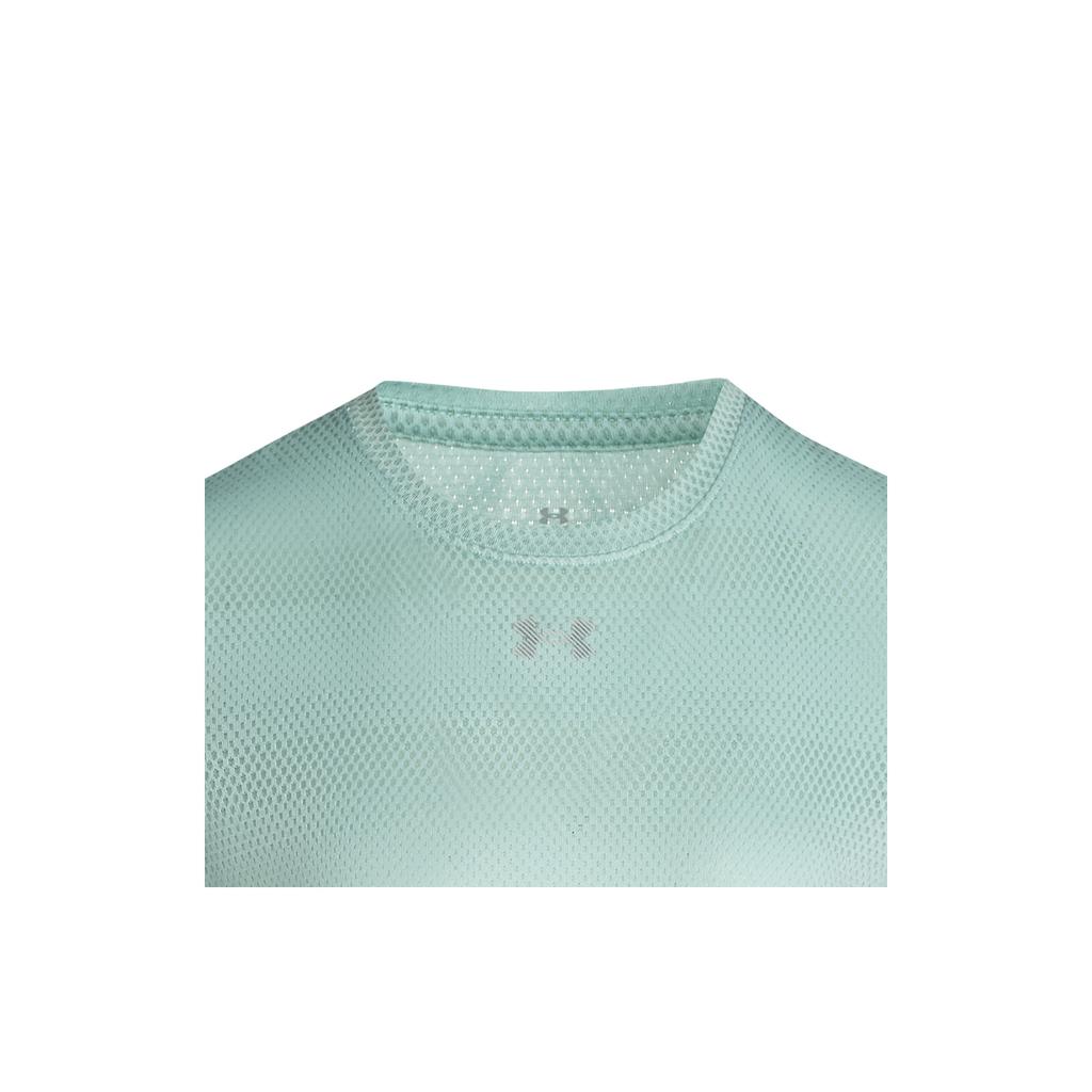 Under Armour Solid Color Jacquard Running Sports Quick-Dry Soft Comfortable Simple Loose Brand Logo Short Sleeve T-Shirt Women Tops 6009540-703