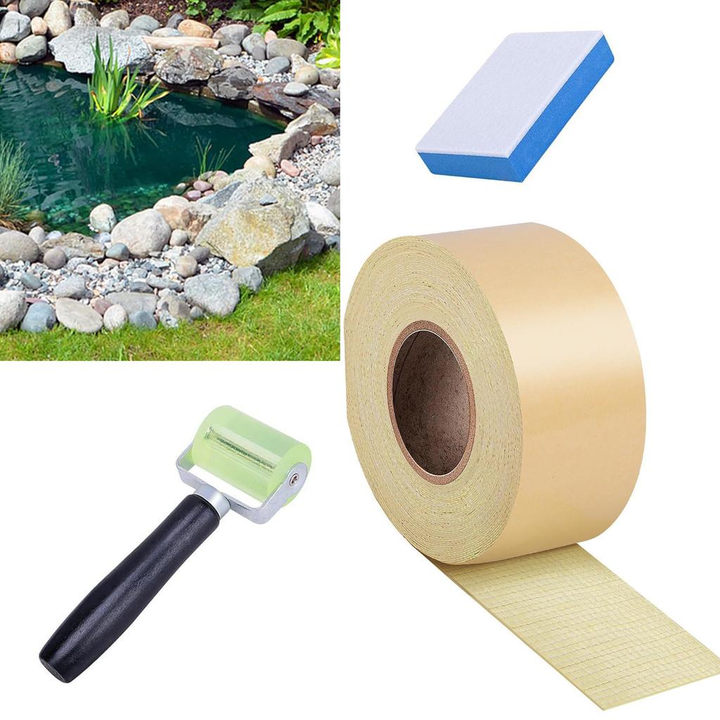 Pond Liner Seam Tape Adhesive Double Sided Butyl Pond Seam Tape Liner Repair Tape Butyl Adhesive Sealer for EPDM