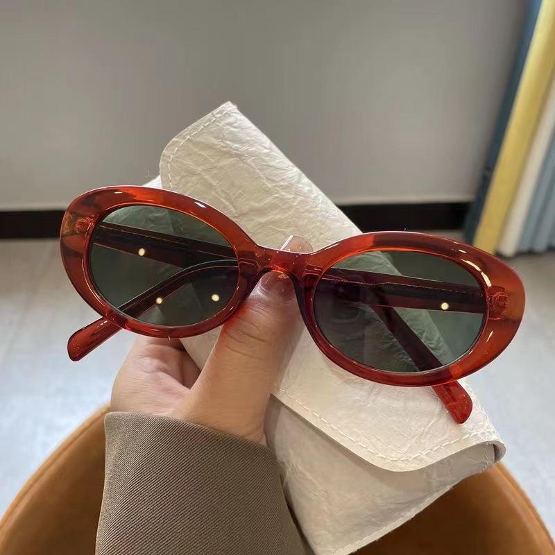 

Vintage Small Oval Cat Eye Sunglasses for Women Brand Designer Sun Glasses Female Trendy Eyewear UV400 Men Shades Gafas De Sol красный