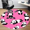 1pc Panda Circle Office Round Area Rug, Under Office Chairs Bedroom Living Room Home Decor, Room Deco, Available in Various Sizes