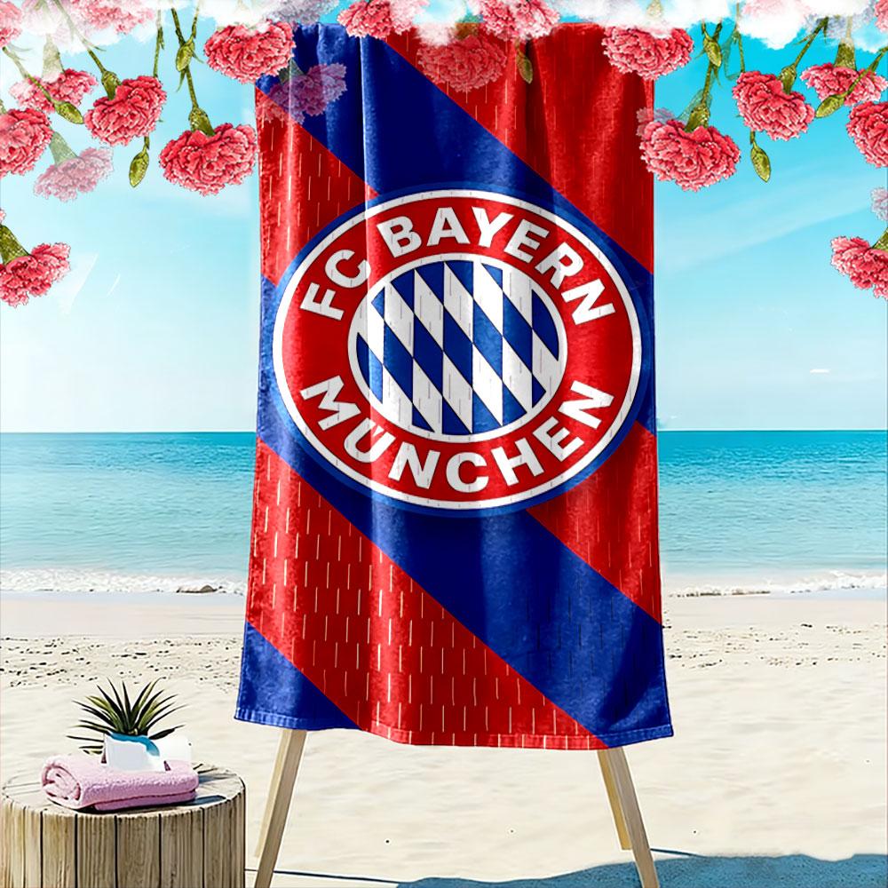 Asciugamano Logo FC Bayern München Un asciugamano da spiaggia indispensabile per i viaggi al mare