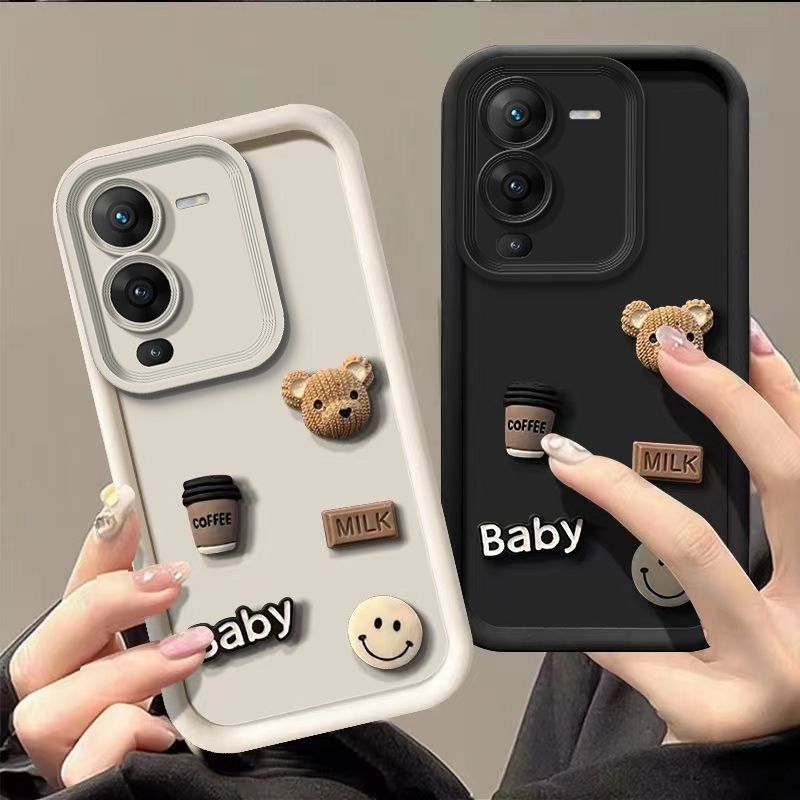 A 21S 51 71 31 Cute 3D Bear Cartoon Silicone Soft Case For Samsung Galaxy A24 A54 A34 A14 A04S A05S A15 5g Bumper Back Cover