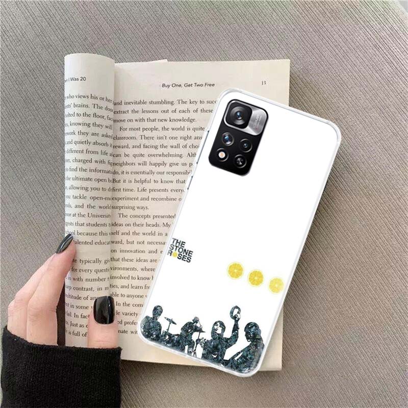 The Stone-R-Roses Phone Case For Redmi Note 13 12 Pro Plus 14 15 Pro 5G 11 11T 11E 11S 10 Pro 10S 9 9S Cover Cell Clear TPU Capa