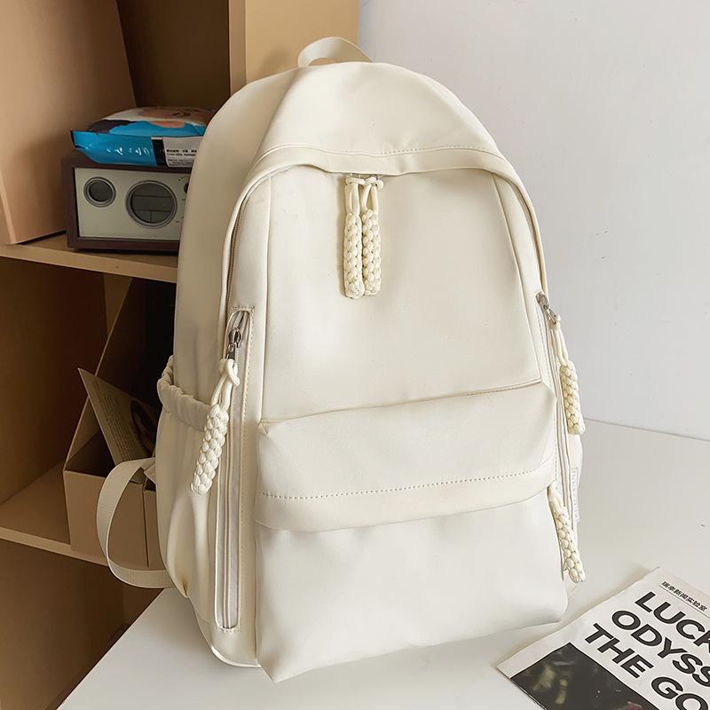School bag children, elementary school students, girls, junior high school students, high school simple solid color college students, backpack,