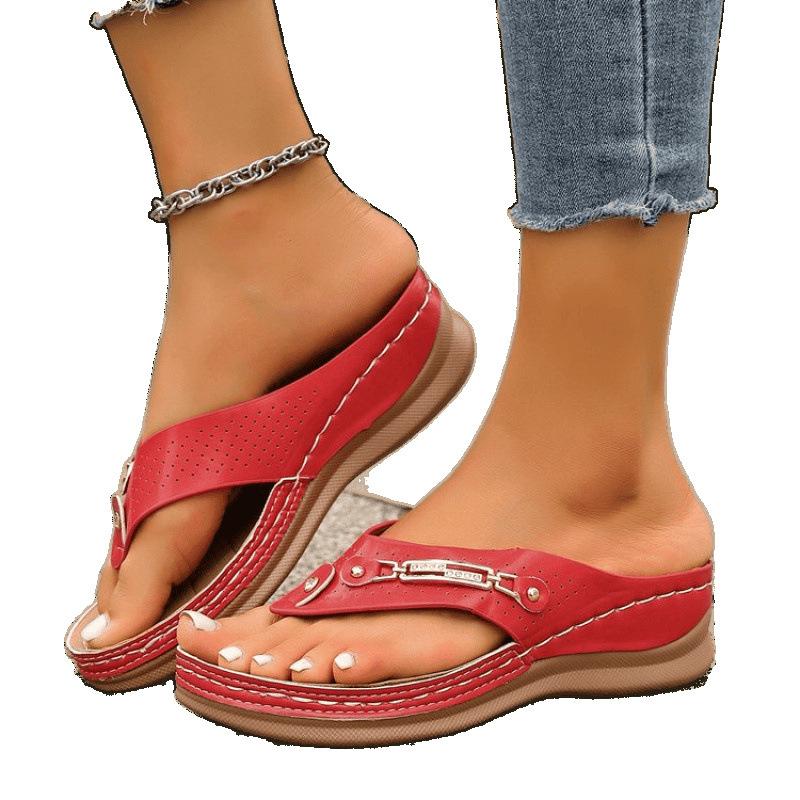 Fashion Summer Women Slippers Big Size Platform Wedges Sandals Non-Slip Open Toe Sandals Flip Flops Comfortable Beach Shoes Slides Women
